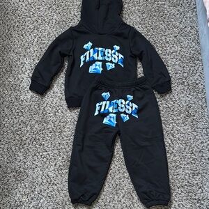 Finesse Kids Black and Blue Jogger Set